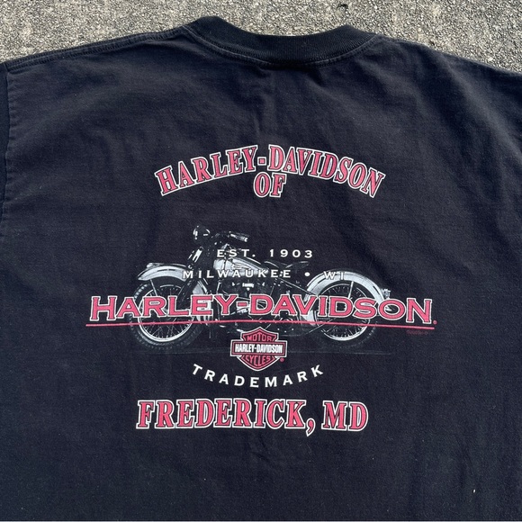 Black and Red Men’s Harley Davidson Motorcycles T-shirt Size XL Maryland - Picture 5 of 5